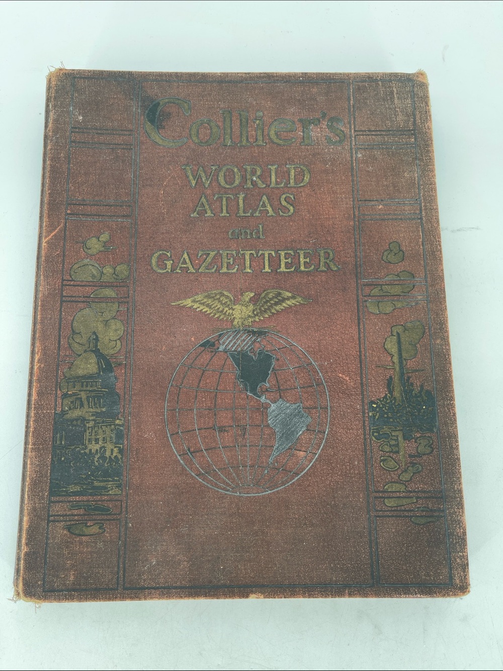 Vintage Collier's World Atlas and Gazetteer -